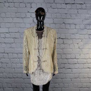 1990's Vintage Floral Mesh Blazer by Nicole Paris